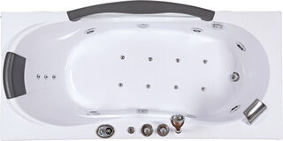 Massagebad Rechthoek, Met venster, wit